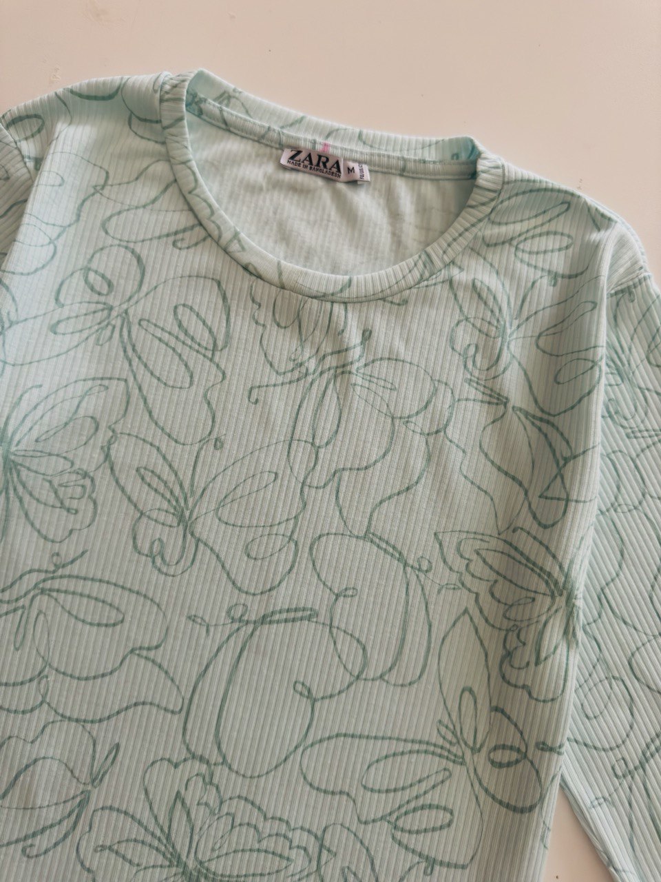 بلوز آستین بلند طرحدار